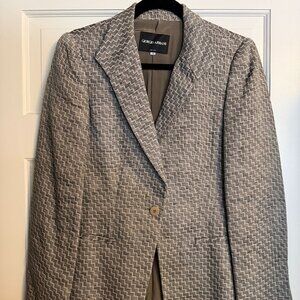 Giorgio Armani Gray Zigzag Blazer - Size 40 (fits size 4)